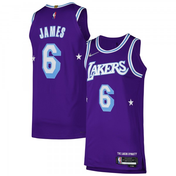Игровая джерси LeBron James Los Angeles Lakers Nike Authentic Player - City Edition - Purple