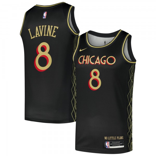 Игровая джерси Zach LaVine Chicago Bulls Nike Swingman Player - City Edition - Black