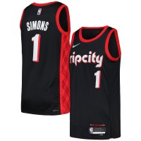 Игровая джерси Anfernee Simons Portland Trail Blazers Nike Swingman Player - City Edition - Black