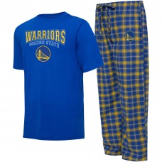 Пижама штаны и футболка Golden State Warriors College Concepts Arctic - Royal/Gold