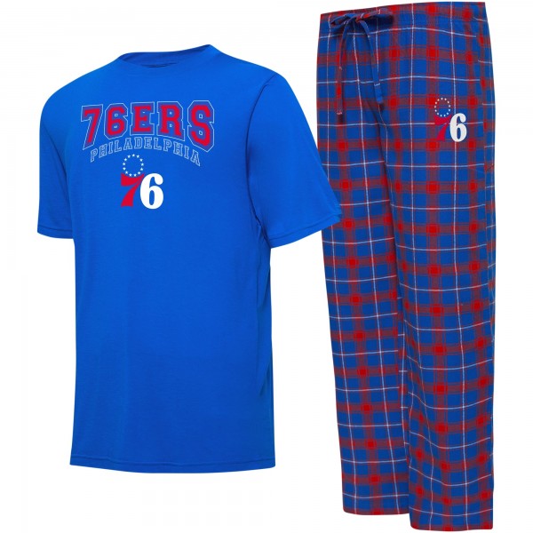 Пижама штаны и футболка Philadelphia 76ers College Concepts Arctic - Royal/Red