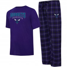 Пижама штаны и футболка Charlotte Hornets College Concepts Arctic - Purple/Black