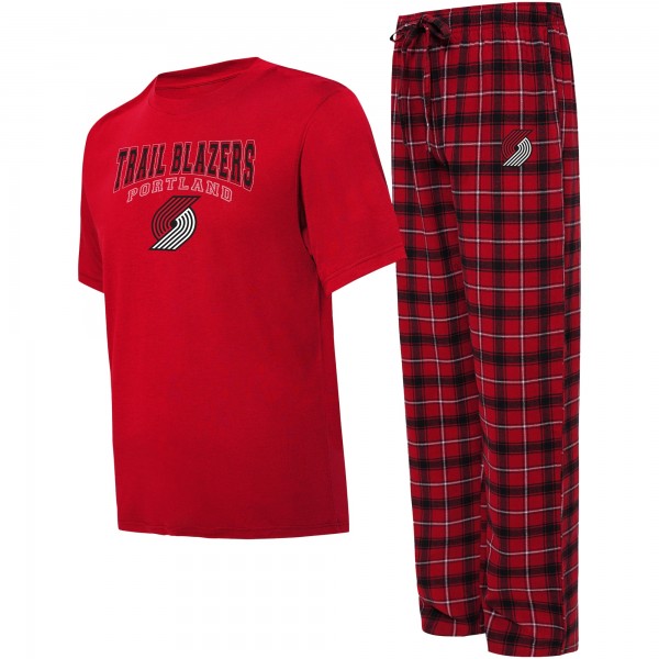 Пижама штаны и футболка Portland Trail Blazers College Concepts Arctic - Red/Black