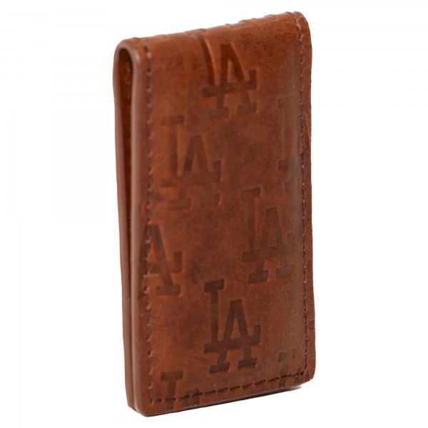 Los Angeles Dodgers Lusso Brown Sammy Magnetic Money Clip