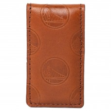 Golden State Warriors Lusso Sammy Magnetic Money Clip - Brown