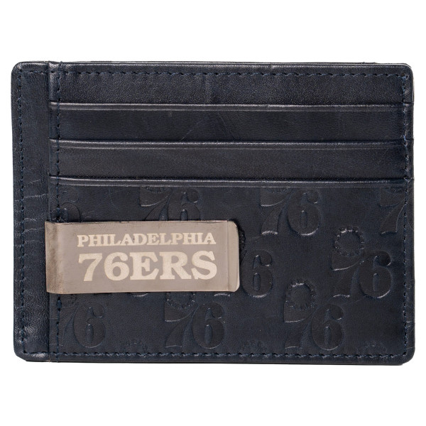 Кошелёк Philadelphia 76ers Lusso Navy Sanford Front Pocket with Money Clip