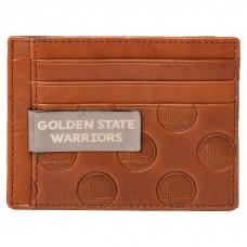 Golden State Warriors Lusso Sanford Front Pocket Wallet with Money Clip - Brown