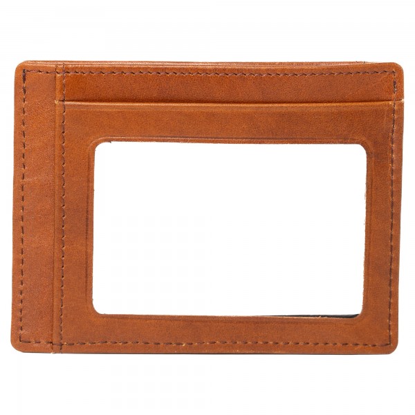 Golden State Warriors Lusso Sanford Front Pocket Wallet with Money Clip - Brown