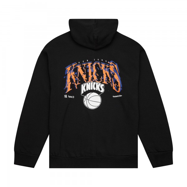 Unisex New York Knicks Black SUGA x NBA by Mitchell & Ness Capsule Collection Glitch Pullover Hoodie