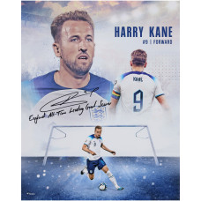 Harry Kane England National Team Autographed Fanatics Authentic 16 x 20 Collage with 'England All-Time Leading Goal Scorer' Inscription