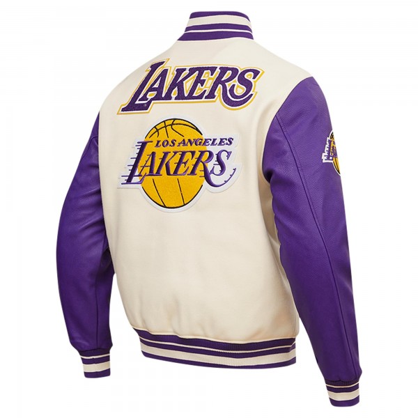 Кофта на молнии Los Angeles Lakers Pro Standard Retro Classic Varsity - Cream
