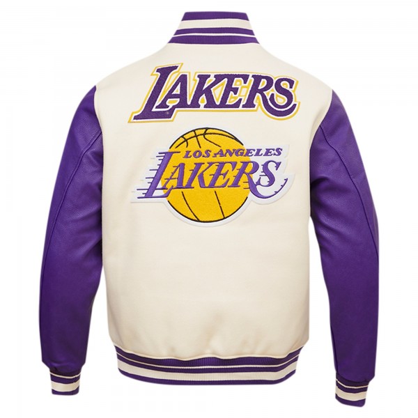 Кофта на молнии Los Angeles Lakers Pro Standard Retro Classic Varsity - Cream