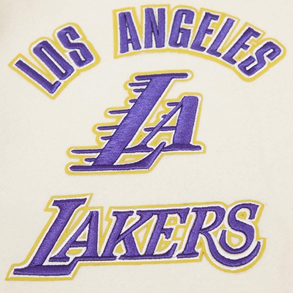 Кофта на молнии Los Angeles Lakers Pro Standard Retro Classic Varsity - Cream