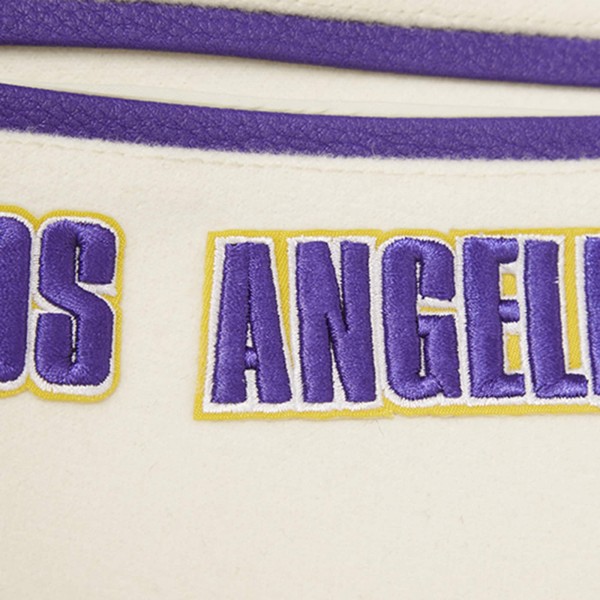 Кофта на молнии Los Angeles Lakers Pro Standard Retro Classic Varsity - Cream