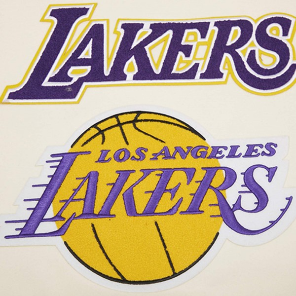 Кофта на молнии Los Angeles Lakers Pro Standard Retro Classic Varsity - Cream