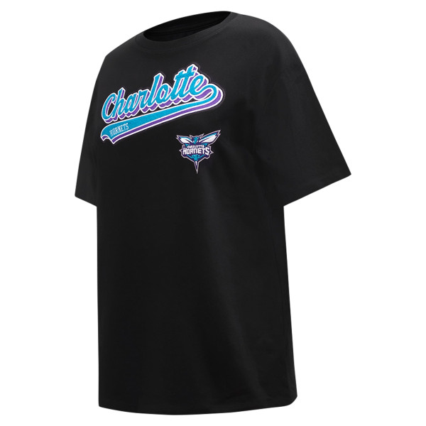 Женская футболка Charlotte Hornets Pro Standard Black Script Boyfriend