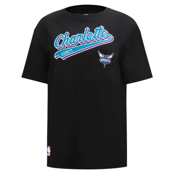 Женская футболка Charlotte Hornets Pro Standard Black Script Boyfriend