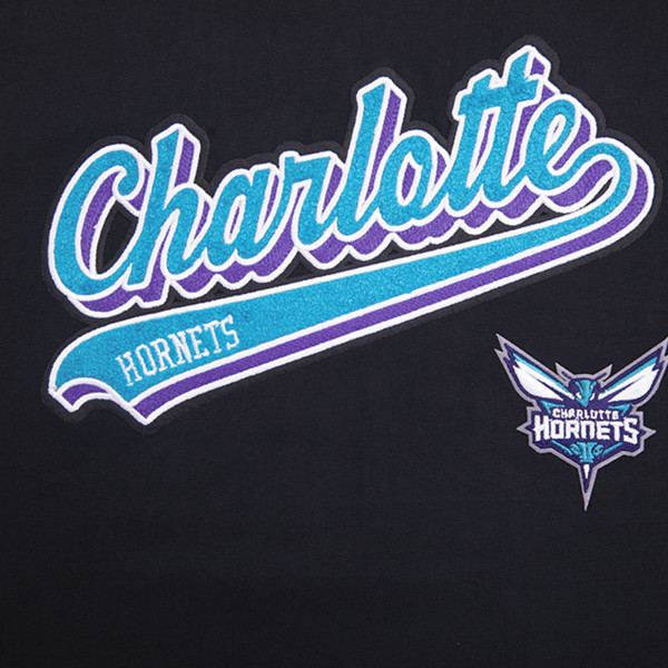 Женская футболка Charlotte Hornets Pro Standard Black Script Boyfriend