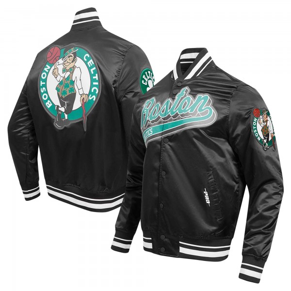 Куртка Boston Celtics Pro Standard Script Tail Satin Varsity - Black