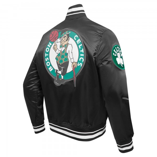 Куртка Boston Celtics Pro Standard Script Tail Satin Varsity - Black
