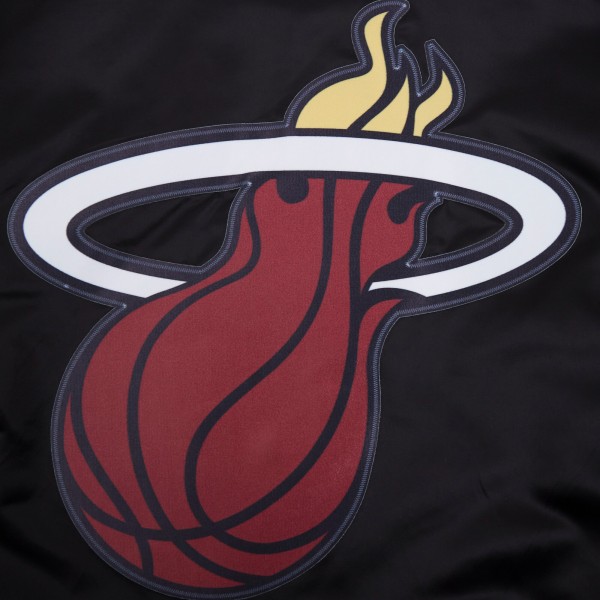 Куртка на кнопках Miami Heat Pro Standard Script Tail Satin Varsity - Black