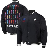 Бомбер на кнопках NBA x Staple All Teams Pennant Woven - Black