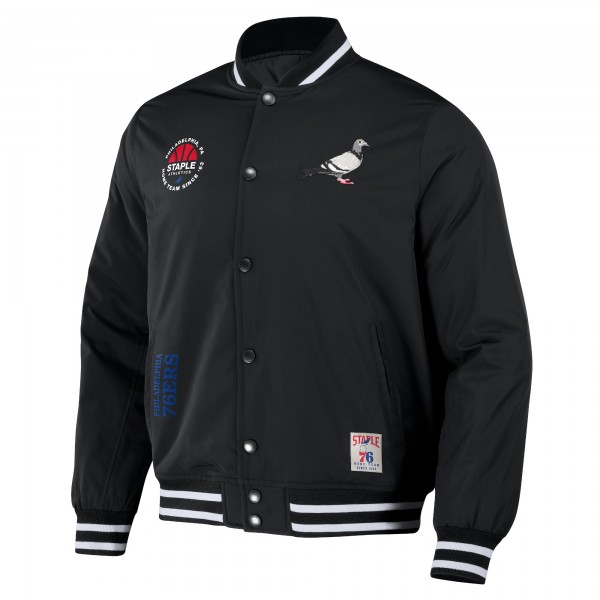 Куртка на кнопках Philadelphia 76ers NBA x Staple My City Varsity - Black