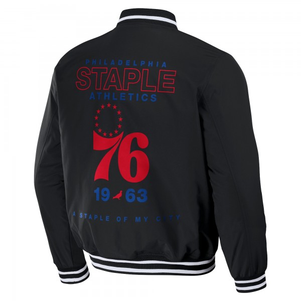 Куртка на кнопках Philadelphia 76ers NBA x Staple My City Varsity - Black