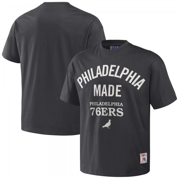Футболка Philadelphia 76ers NBA x Staple Heavyweight Oversized - Anthracite