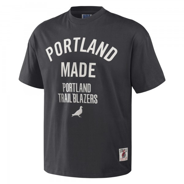 Футболка Portland Trail Blazers NBA x Staple Heavyweight Oversized - Anthracite