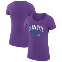 Женская футболка Charlotte Hornets G-III 4Her by Carl Banks Purple Super-Slim Fit Lightweight Filigree Logo