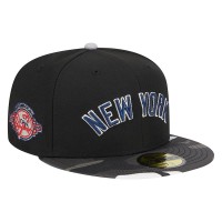 Бейсболка New York Yankees New Era Black Metallic Camo 59FIFTY