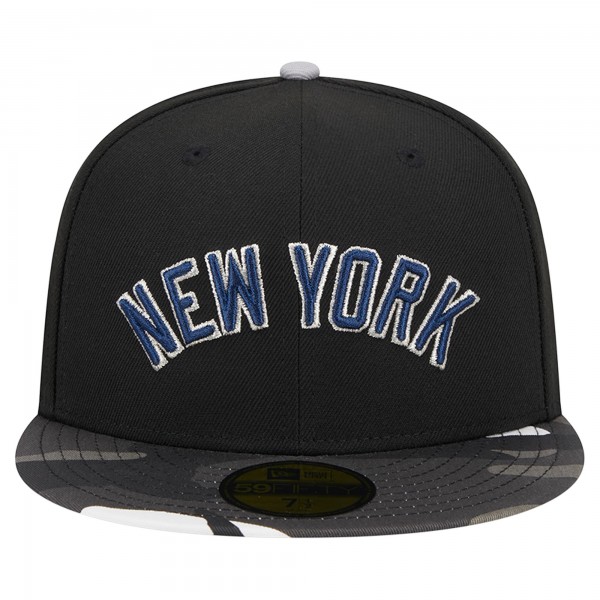 Бейсболка New York Yankees New Era Black Metallic Camo 59FIFTY