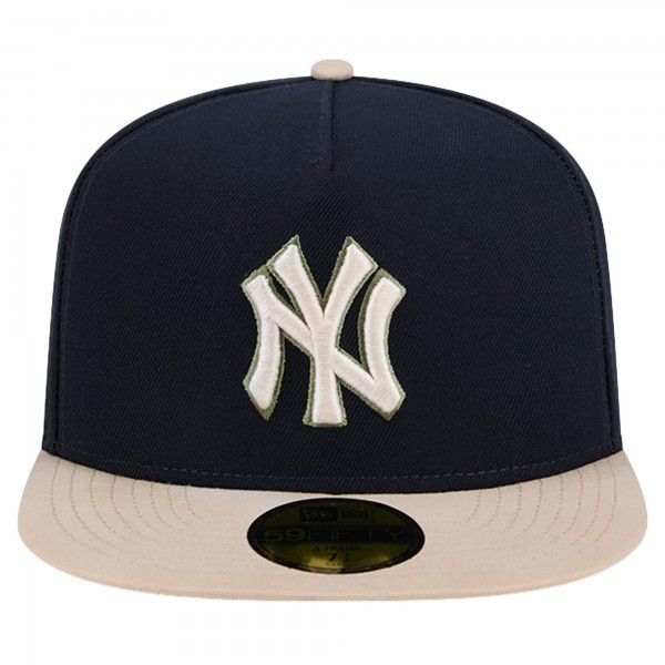 Бейсболка New York Yankees New Era Navy Canvas A-Frame 59FIFTY
