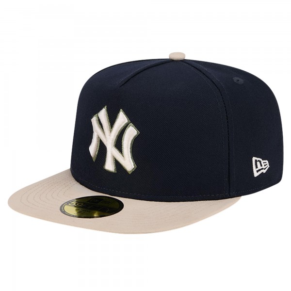 Бейсболка New York Yankees New Era Navy Canvas A-Frame 59FIFTY