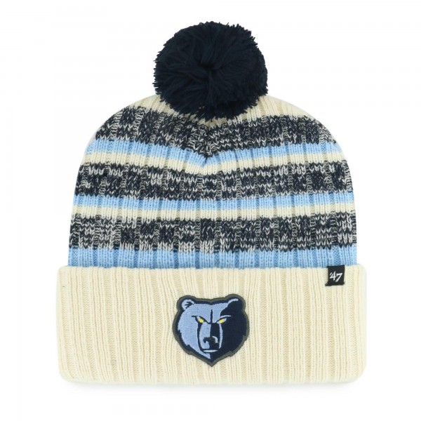 Шапка с помпоном Memphis Grizzlies 47 Tavern Cuffed Knit - Cream