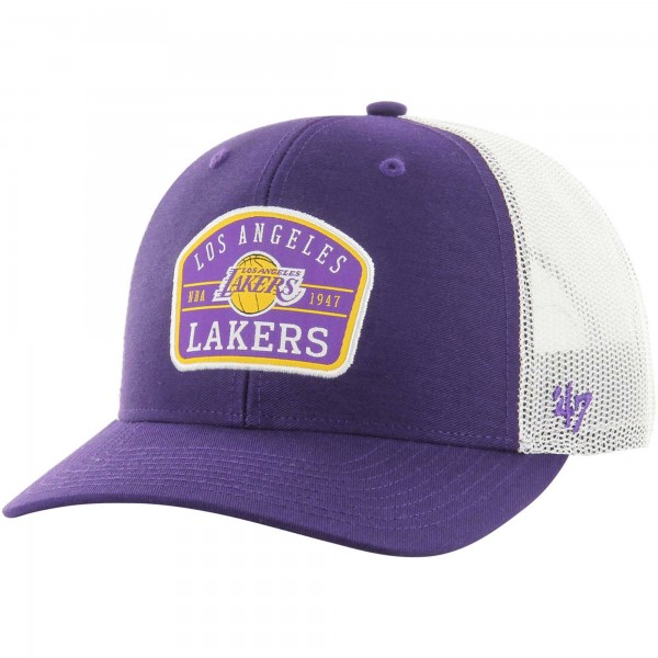 Бейсболка Los Angeles Lakers 47 Purple Semi Patch Trucker