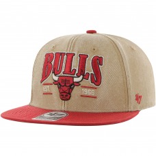 Бейсболка Chicago Bulls 47 Chilmark Captain Snapback - Khaki/Red