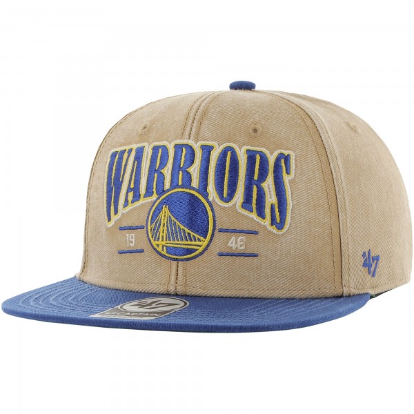 Бейсболка Golden State Warriors 47 Chilmark Captain - Khaki/Royal