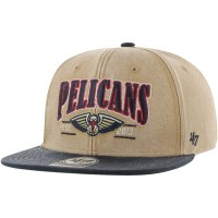 New Orleans Pelicans 47 Khaki/Navy Chilmark Captain Snapback