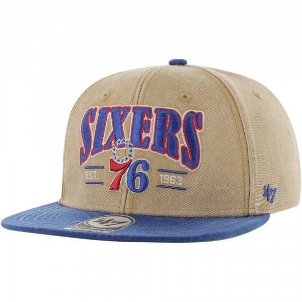 Бейсболка Philadelphia 76ers 47 Chilmark Captain - Khaki/Royal