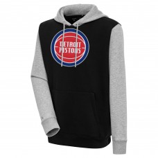 Толстовка Detroit Pistons Antigua Victory Colorblock - Black/Heather Gray