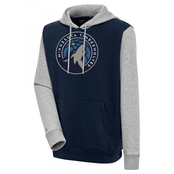 Толстовка Minnesota Timberwolves Antigua Victory Colorblock - Navy/Heather Gray