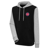 Толстовка Detroit Pistons Antigua Victory Colorblock - Black/Heather Gray