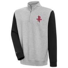 Кофта на короткой молнии Houston Rockets Antigua Victory Colorblock - Heather Gray/Black