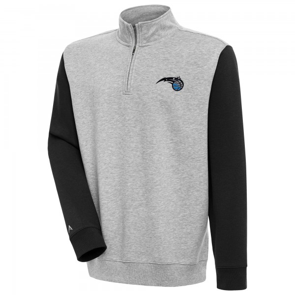 Кофта на короткой молнии Orlando Magic Antigua Victory Colorblock - Heather Gray/Black