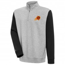 Кофта на короткой молнии Phoenix Suns Antigua Victory Colorblock - Heather Gray/Black