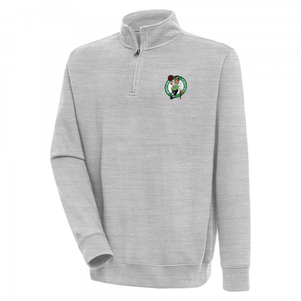 Кофта на короткой молнии Boston Celtics Antigua Victory - Heather Gray