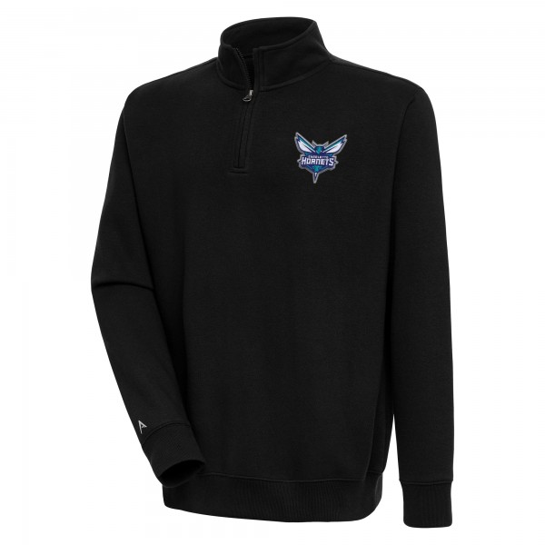 Кофта на короткой молнии Charlotte Hornets Antigua Victory - Black