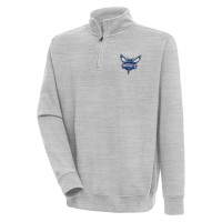 Кофта на короткой молнии Charlotte Hornets Antigua Victory - Heather Gray